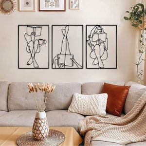 3 Panel Metal Wall Decor